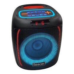 Boxa SPACER portabila bluetooth Bear, AUX audio, radio FM, USB/microSD, negru
