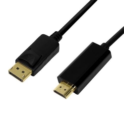 Cablu Logilink CV0128, DisplayPort - HDMI, 3m, Black