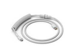 cablu tastatura Coiled Ghost, USB-C - USB-A, 1.37m, Alb
