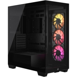 Carcasa Corsair 3500X ARGB Tempered Glass Mid-Tower, reverse connection compatible, negru