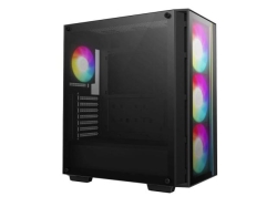 Carcasa DeepCool „MATREXX55”, middle tower, gaming, fara sursa, suporta 8xfan, 4xfan inclus, USB 3.1 gen1 x 1, USB Type-C, audio+mic, 7 sloturi expansiune, negru