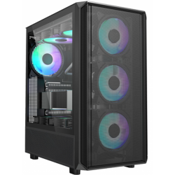 Carcasa gaming Serioux Vanguard, tip middle tower, capac superior cu filtru magnetic de praf, panoul lateral: sticla securizata