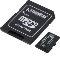 Card de memorie Kingston MicroSDHC, 8GB, UHS-I, Class 10, Industrial Temp si Adaptor SD