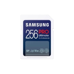 Card de memorie Samsung, 256GB, SDXC, UHS-I, 200MB/s citire, 130MB/s scriere, alb, 120x120x25mm