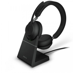 Casti cu microfon Jabra Evolve2 65, Link380a MS Stereo Stand, Black