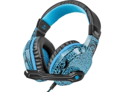 Casti Natec Fury Hellcat, USB + 2x Jack, Black-Blue