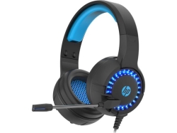 Casti HP DHE-8011UM, stereo, 3.5mm, USB, negru