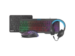 Kit gaming Tastatura, Mouse, Casti si Mousepad Fury Thunderstreak 3.0