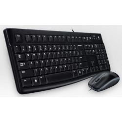 Kit Logitech MK120 - Tastatura, USB, Layout Olandeza, Black + Mouse Optic, USB, Black