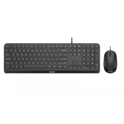 Kit Philips SPT6207, Tastatura + Mouse, USB, Black