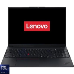 Laptop Lenovo 16'' ThinkPad E16 Gen 3, WUXGA IPS, Procesor Intel® Core™ Ultra 7 255H (24M Cache, up to 5.10 GHz), 16GB DDR5, 512GB SSD, Intel Integrated Graphics, No OS, Black