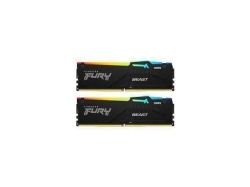 Memorii Kingston FURY Beast RGB, 16 GB 2x8GB, DDR5, DIMM, 6000 MHz, CL30, XMP