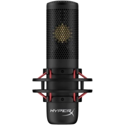 Microfon XLR HyperX ProCast, condensator cardioid cu diafragma mare, anti-vibration shock mount, filtru HyperX Shield inclus, Negru