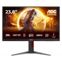 Monitor AOC 24G4HA 23.8inch Fast IPS Full HD 200Hz HDR10 G-Sync 1x DisplayPort 1 x headphone 2xHDMI2.0 Negru