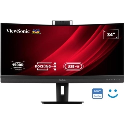 Monitor LED ViewSonic VG3457CV, 100Hz, UWQHD, USB-C, HDMI, DisplayPort, RJ45, Webcam, Negru