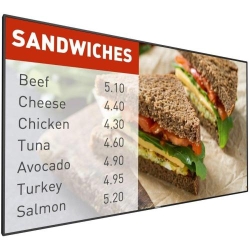 Monitor Profesional Philips Led 124 Cm 49bdl5055p/00, 1920x1080, 500 Cd/M2, Anrdoid Os, Ops, Html5, 8 Ms, Negru