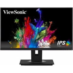Monitor USB Type-C LED IPS ViewSonic 23.8'' Full HD, 75Hz, 5ms, difuzoare 2x2W, VGA, HDMI, Display Port, USB Type-C, Pivot, VG2455