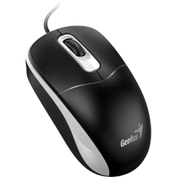 Mouse Genius, PC sau NB, cu fir USB-A, optic, 1200 dpi, butoane/scroll 3/1, negru-gri