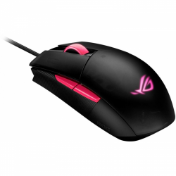 Mouse gaming ASUS ROG Strix Impact II, RGB, ambidextru, 6200 dpi, 5 butoane, iluminare Aura Sync, Electro Punk