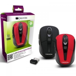 Mouse Wireless Canyon CNR-MSOW06B, USB, Black