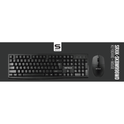 Set tastatură și mouse Serioux, USB, 104 taste, negru, 440x159x25mm, 109x61x37mm