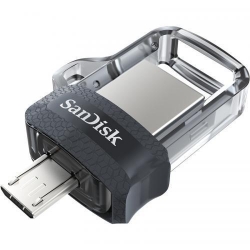 Stick Memorie SanDisk Ultra Dual m3.0 32GB, USB 3.0, Black-Silver
