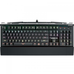 Tastatura Gamdias Hermes M2 Optical Blue Mecanica, RGB LED, USB, Black-Silver