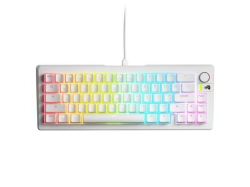 Tastatura mecanica Glorious GMMK 3 65% Prebuilt, USB-C, Glorious Fox Switches, US layout, 66 taste, Alb